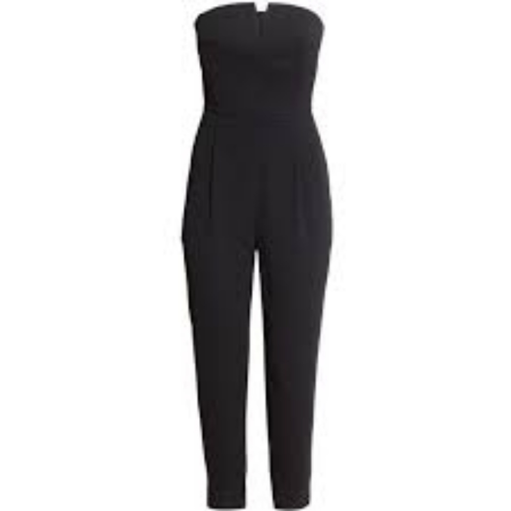H & M CONSCIOUS BLACK STRAPLESS ROMPER